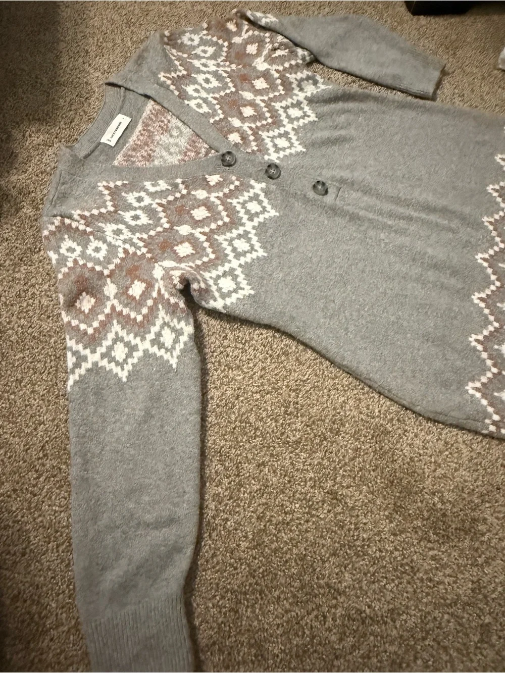 Lucky Brand Fair Isle Sweater Dress | Size 1X | Cozy Winter Knit - Picture 5 of 6